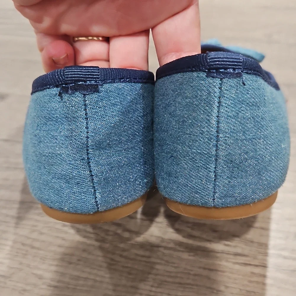 Mossimo Blue Jean Bow Flats Girl's size 1